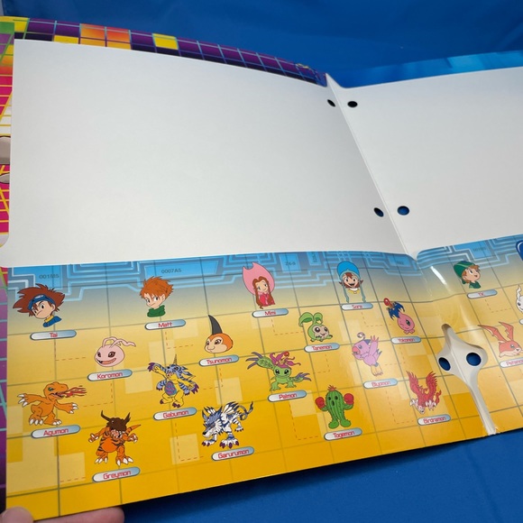 VTG Y2K Digimon 3-hole pocket folders - set of 2 - Picture 3 of 11